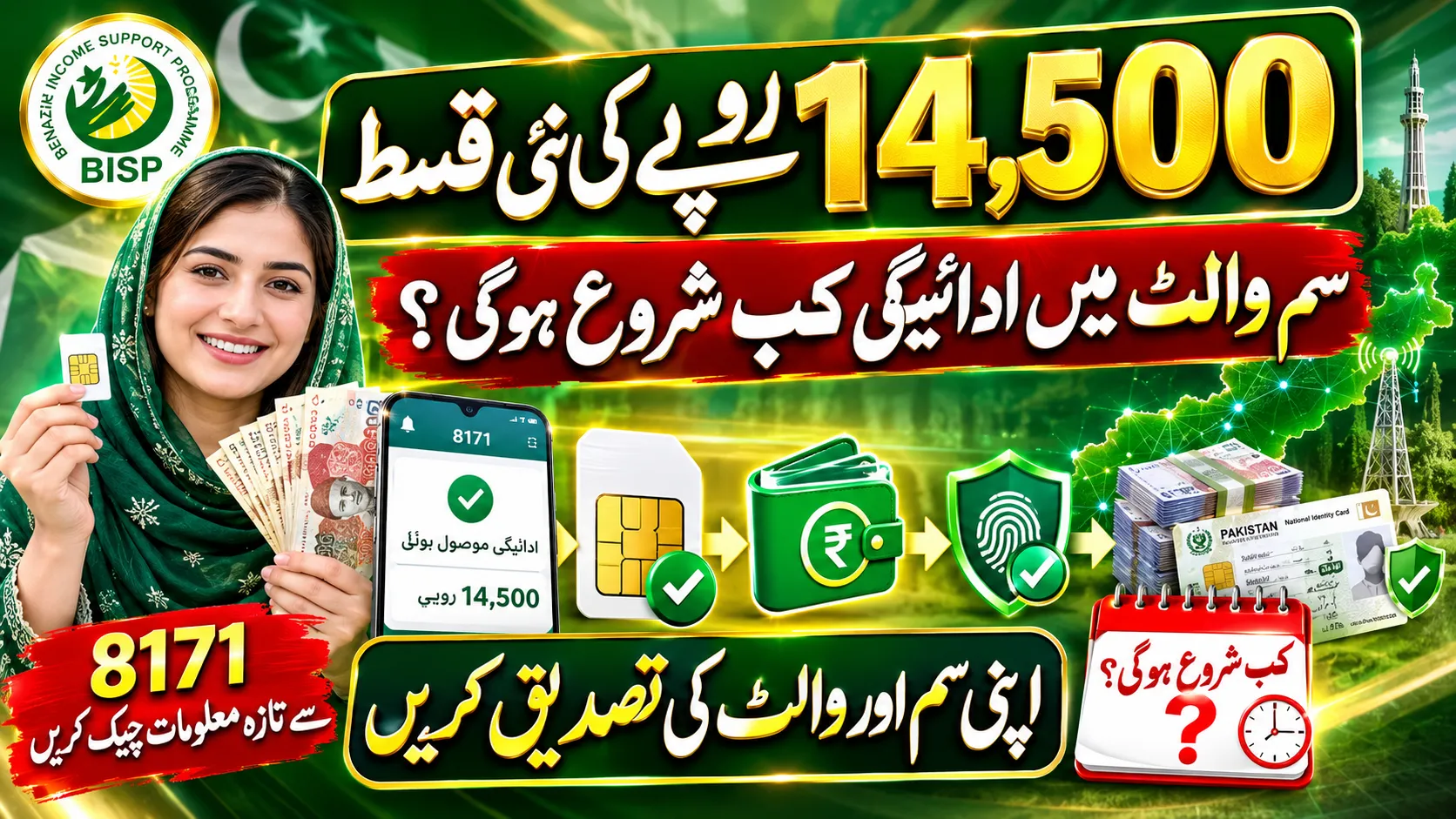 BISP Rs 14,500 Payment 2026 – When Will SIM Wallet Payments Begin?