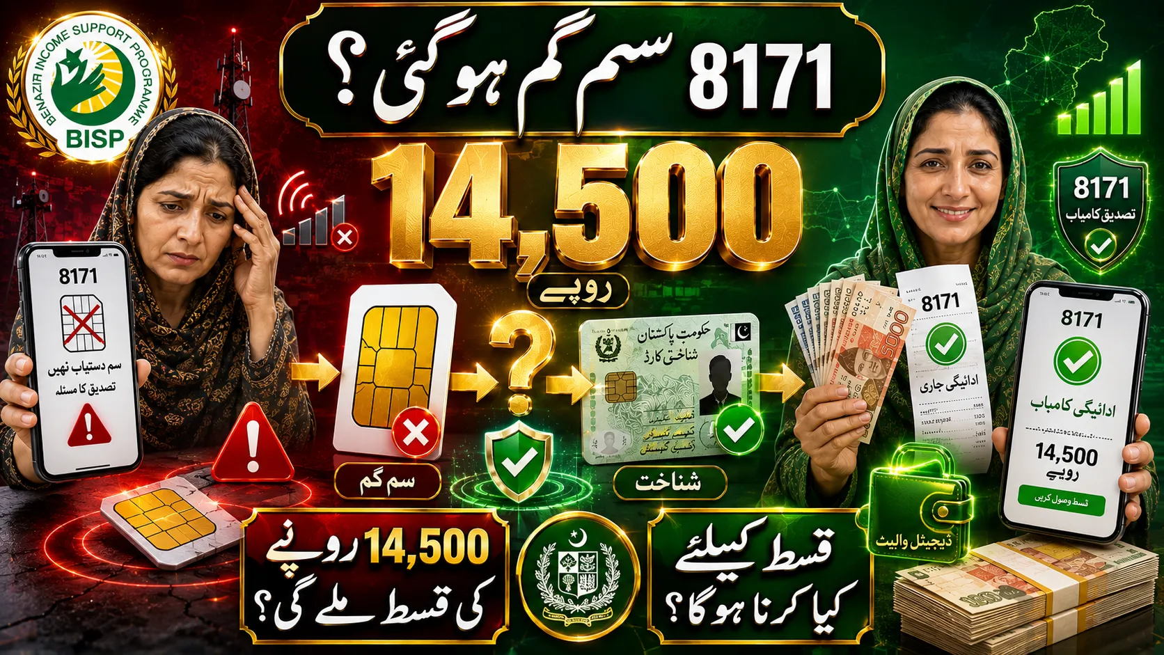 BISP 8171 SIM Lost? – Will Rs 14,500 Payment Still Be Received?